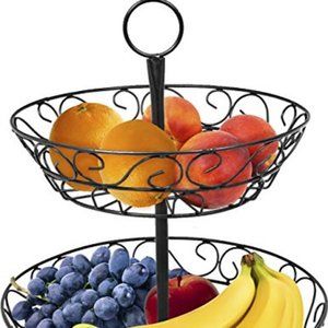 Sorbus 2-Tier Countertop Fruit Basket Holder & Dec